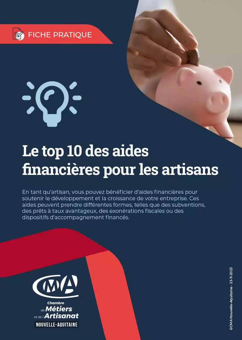 Top 10 des aides financières pour les artisans