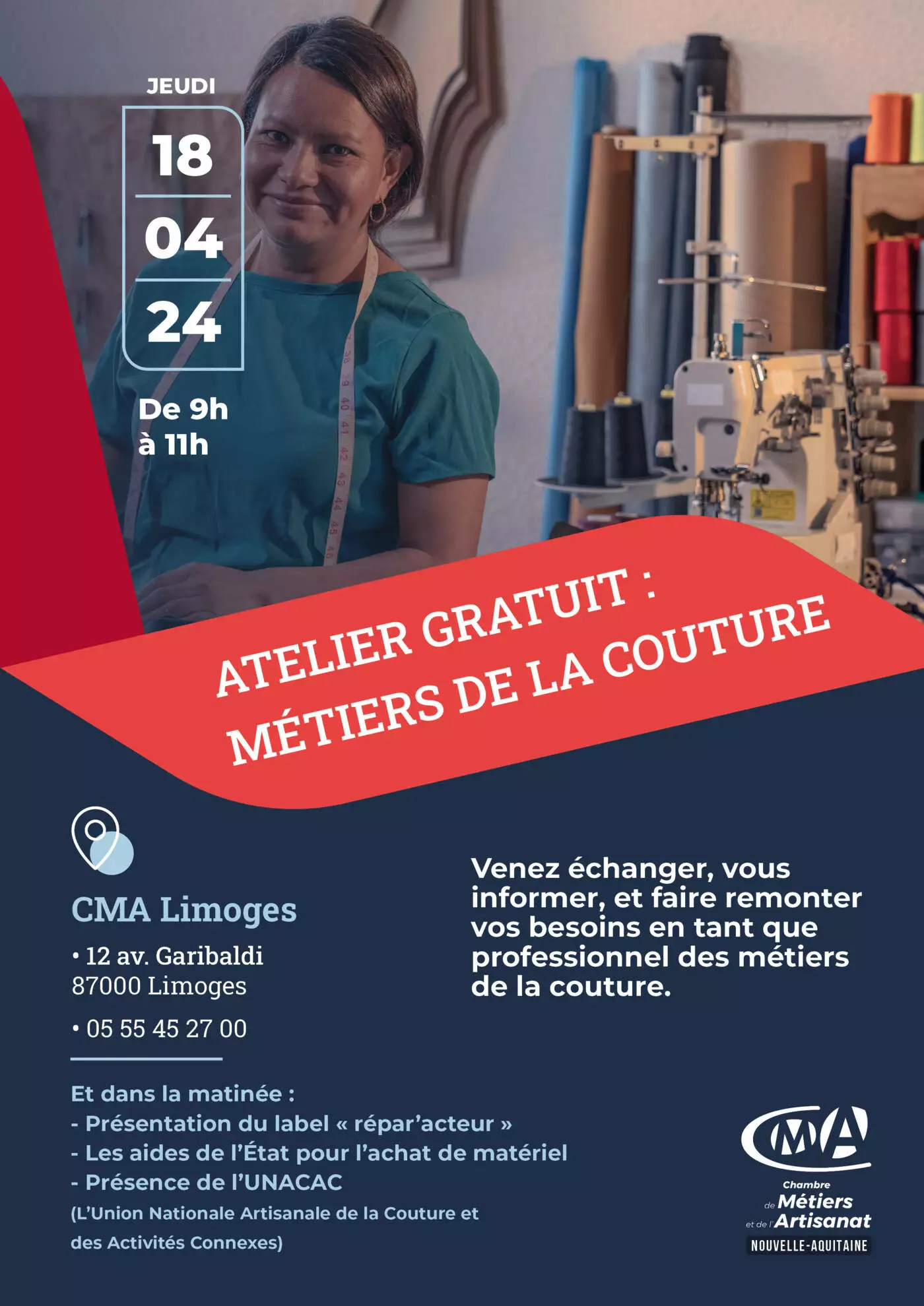 Atelier gratuit : rencontre des métiers de la couture