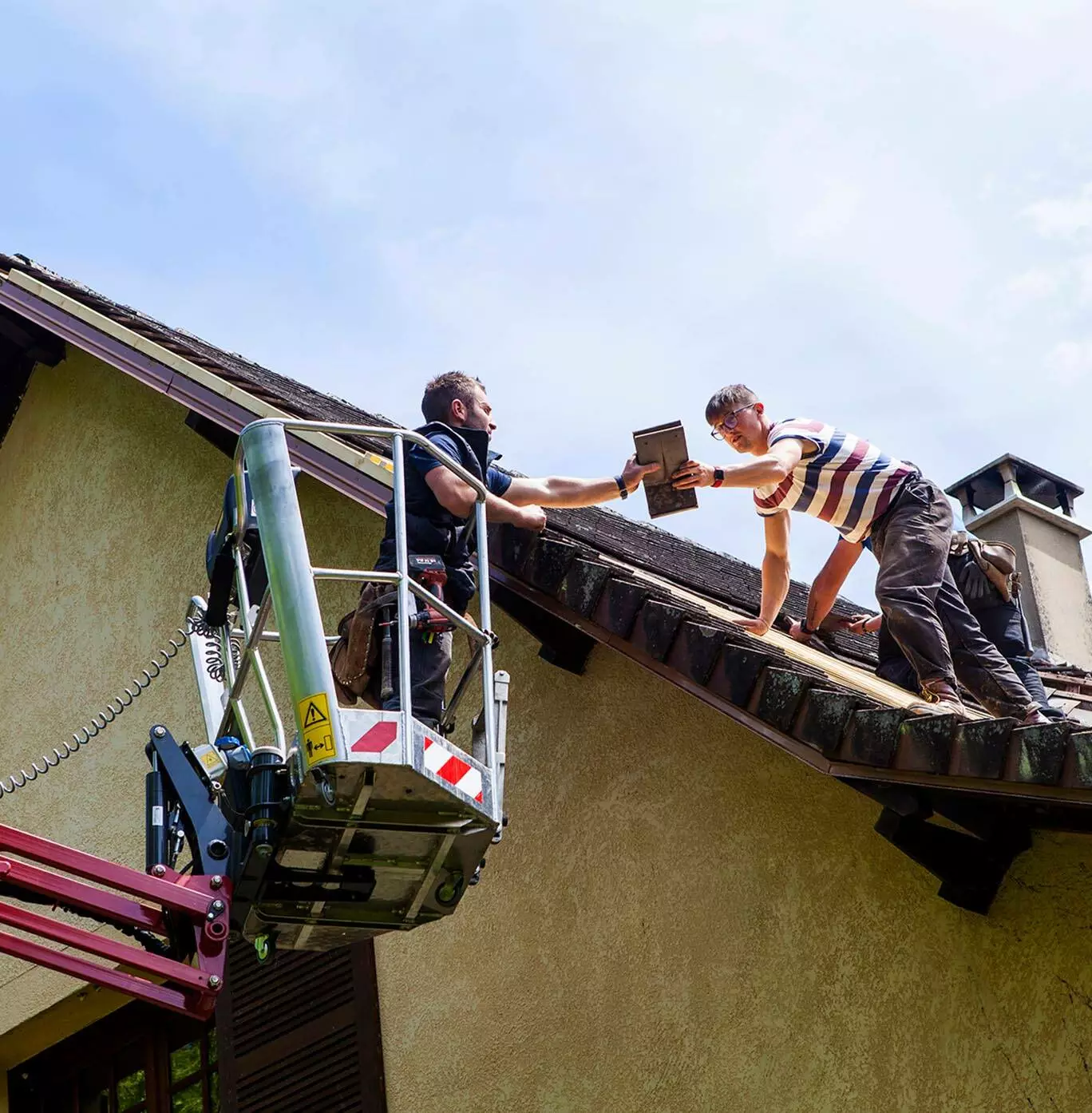 Gilles Coudert, Charpentier sur un chantier